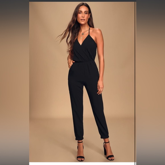 Lulus Black Halter Jumpsuit - Picture 4 of 6